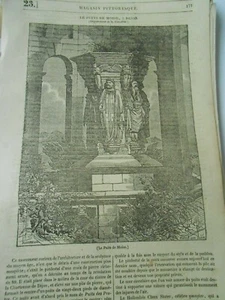 Le Puits de Moise à Dijoon en Cote d'or 1834 Gravure Print article - Imagen 1 de 1