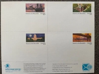 US Mint Postal Cards 15, 19, 39 cent, 1989 - 1995, Superb Condition - Image 1 of 4