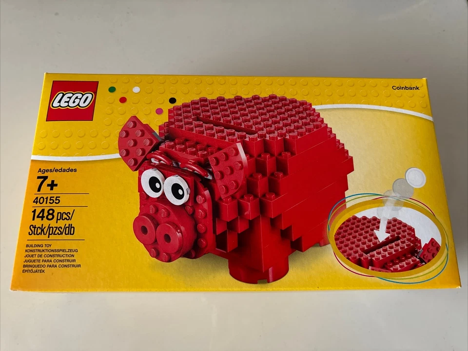 LEGO 40155 Piggy Coin Bank 40155 - New & Sealed Rare Red Pig Retired - Image 1 of 1