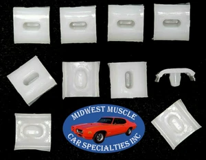 1967 Nova Chevy II Body Side Belt Molding Bath Tub Style Trim Clips 10pcs RI - Picture 1 of 9