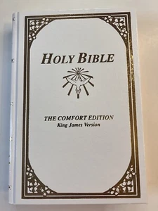 Holy Bible The Comfort Edition King James Version White Cover W/ Box. Nice Clean - Picture 1 of 23