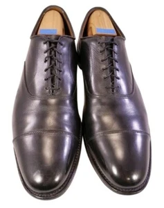 ALLEN EDMONDS PARK AVENUE BLACK LEATHER CAP TOE OXFORDS MAN SIZE 14 B - Picture 1 of 10