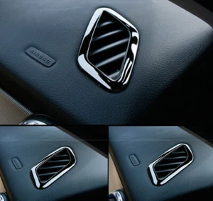 Dashboard Side Vent Overlay Cover 2PCS For Benz GLA CLA 2013-2019 Black Steel - Picture 1 of 7