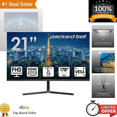 Ultrawide 21" FHD Monitor with Easy Adjustments - Perfect for Home & Office - Image 1 of 4