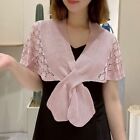 Cross Knitted Hollow Shawl Weave Blouse Shoulder Fake Collar  Travel