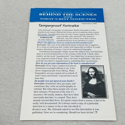 Reader Digest Behind The Scene September 1997 Leaflet Pamphlet Vintage Paper — 第 1/4 张图片