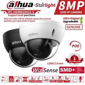 Dahua 4K 8MP Security Camera AI MIC Starlight IPC-HDBW2841E-S POE Dome SMD+ Lot - Picture 1 of 138