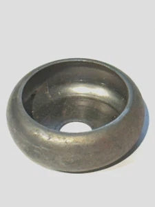 LOT  OF 2:  Old stock 1-5/8" DIa.,  Unf. Steel Cup, Break, Bobeche, lamp part - Picture 1 of 8