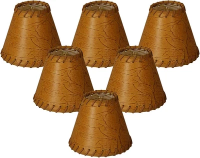 CS-970-6-6 Imitación Cuero Imperio Araña Tono con Borde de Punto de Látigo, 3 X 6 X 5, Foto 1 de 4