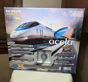 Open Box NEW Bachmann Spectrum Amtrak Acela Express Train N Scale EZ Track - Picture 1 of 9