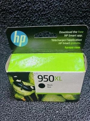 Genuine HP 950XL Black Ink Cartridge CN045AN Date: May 2025 - Image 1 of 2