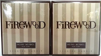 HENRI BENDEL Scented Candles, FIREWOOD, 9.4 oz/266 g, NEW in box.  Sealed, x 2 - Image 1 of 4