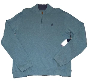 NWT Johnnie-O Newport Niagara Mens Large 1/4 Zip Pullover Long Sleeve Blue - Picture 1 of 11