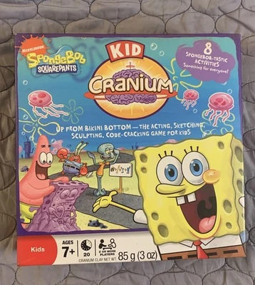 Nickelodeon Bob Esponja Calça Quadrada Criança Crânio Jogo de Tabuleiro 2008 Leitura Completa - Imagem 1 de 4