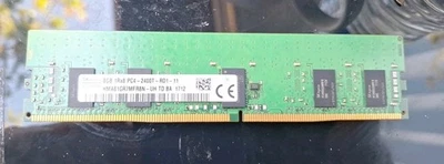 Hynix 8GB 1Rx8 PC4-2400T- RD1-11 DDR4- ECC   Server Memory RAM Dell Certified  - Image 1 of 2