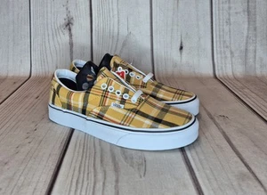 Vans Damen 8,5/Herren 7 Off The Wall Old Skool Canvas gelb kariert Ära Turnschuhe - Bild 1 von 13