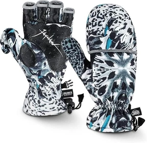 RUNCL Eisangeln Handschuhe wandelbare Fäustlinge Flip fingerlos Medium, blau - Bild 1 von 12