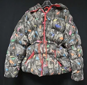  HUNTER Original A-Line Puffer Jacket Storm Camo Print Multi Color Size Large  - Picture 1 of 8