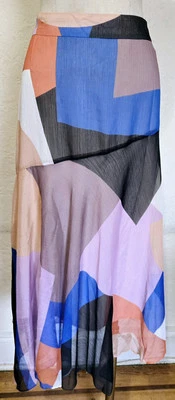 Falda Estampada en Capas Multicolor Rebecca Minkoff Talla L Foto 1 de 4