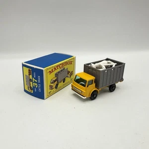 Camión de ganado Dodge Matchbox Lesney 37c amarillo como nuevo y en caja - Imagen 1 de 12