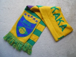Brasil Double Sided Scarf #10 Kaka Ronaldinio.  NICE! - Picture 1 of 3