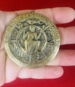 De colección Placa de Oro Medalla Reunión de los Grandes Bronce 1978 Logro de la Academia - Imagen 1 de 7