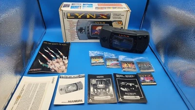 Sistema de juego portátil Atari Lynx II con cinco juegos probado y funciona Foto 1 de 4