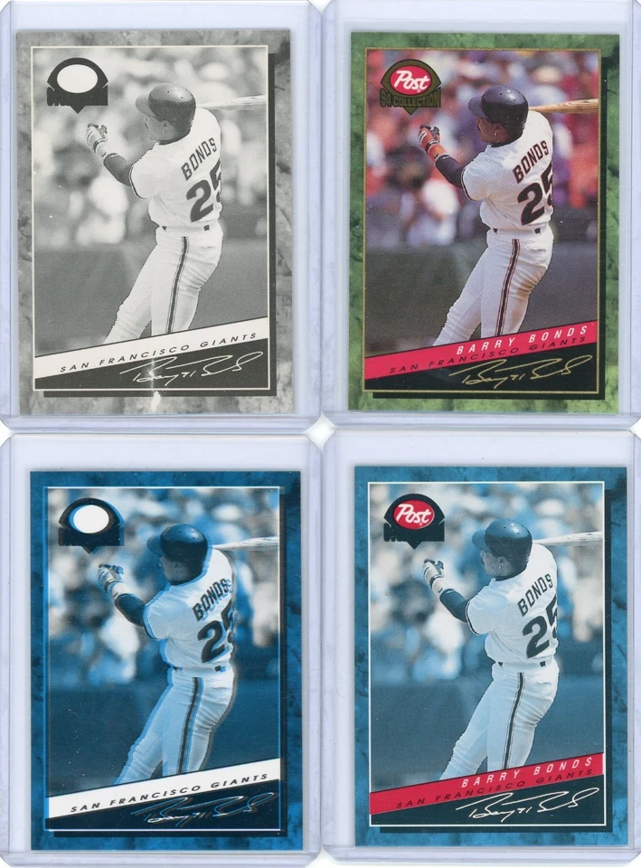 Barry Bonds 1994 Post Collection 4 card progressive proof set - Image 1 of 1
