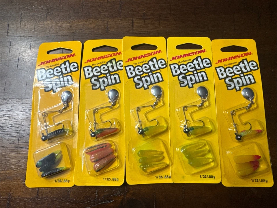 Johnson Beetle Spin BSVP 1/32 унции Несколько цветов лот из 5 новый - Изображение 1 из 2