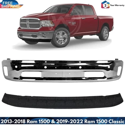 Front Bumper Face Bar Chrome & Lower Valance Kit For 2013-2018 Ram 1500 - Image 1 of 4