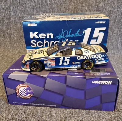 Carro de metal fundido Action Racing Ken Schrader 15 Oakwood Homes 1999 1:24 Monte Carlo - Imagem 1 de 4