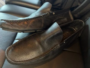 To Boot New York Black Leather Loafers Men's Adam Derrick 13 Italy - Picture 1 of 4