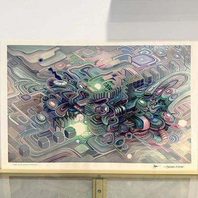 TERABYTE por Stephen Kruse X Jake Amason 24" x 16" impresión original firmada Foto 1 de 4