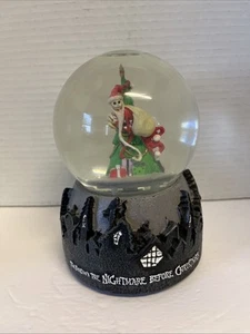 Disney Night Before Christmas Musical Snow Globe  Jack with tree - Picture 1 of 4