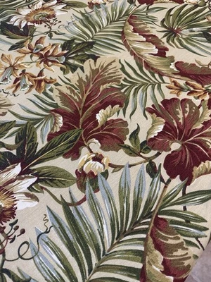 "Tela floral Waverly Cinnibar St Croix Sun N Shade exterior 2 yardas 17""" Foto 1 de 4