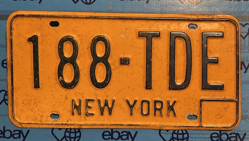 LICENSE PLATE PLATES  New York 188 – TDE - Image 1 of 1