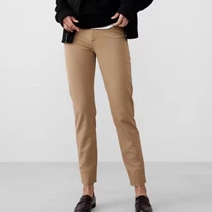 Banana Republic Sloan hoch geschnittene durchgehende Hose camelbraun Business 16 NEU Neu mit Etikett - Bild 1 von 6