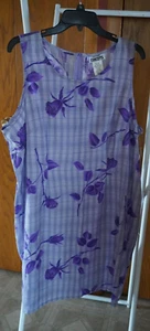 Vintage California Concepts purple rose lilac sleeveless dress 20W New NWT - Picture 1 of 4
