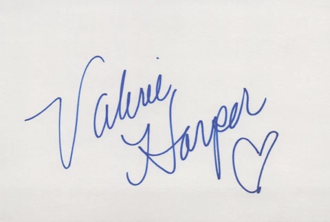 Valerie Harper signed 4x6 index card in-person Cover