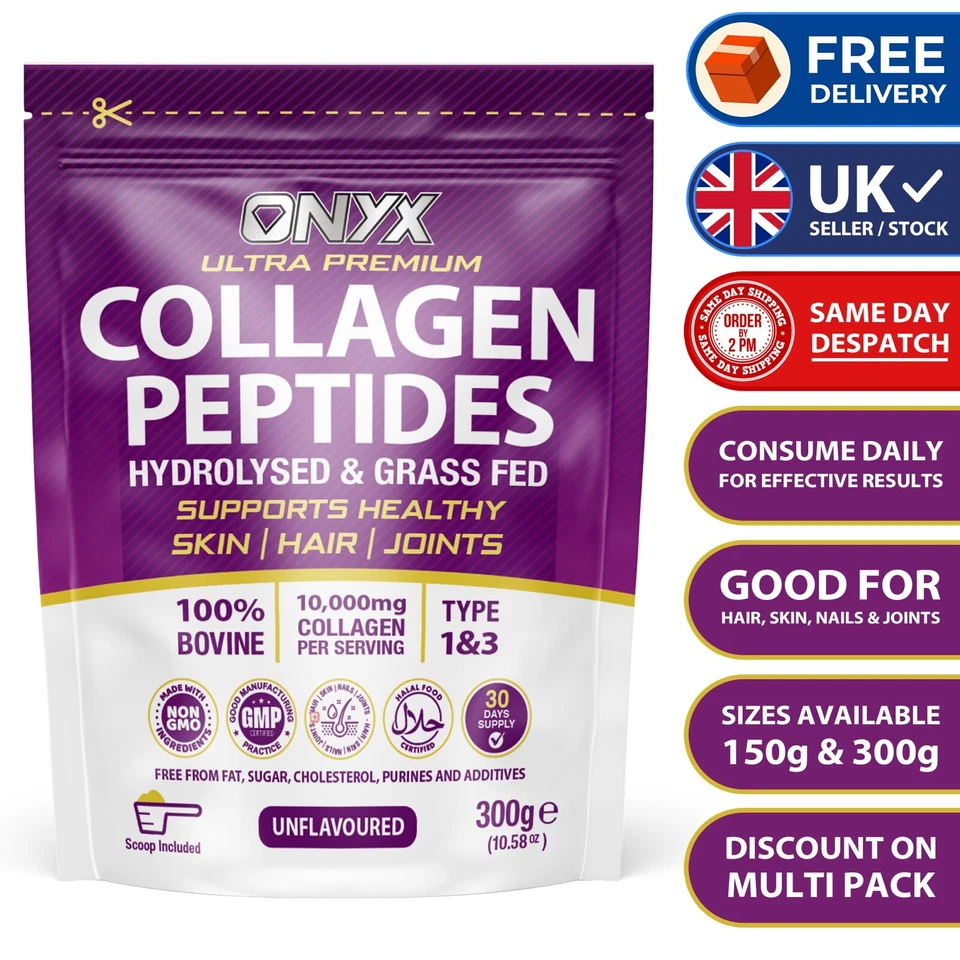 Collagen Powder 10000mg Hydrolysed Premium Halal Collagen Peptides Protein