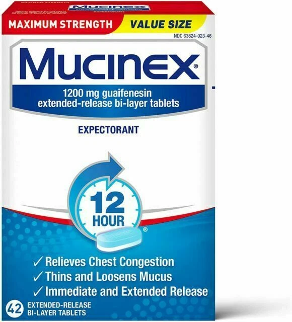 Mucinex Maximum Strength 1200mg 12 Hour Extended Tablet - 42 Count