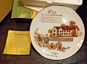 AVON 10TH YEAR ANNIVERSARY COLLECTOR PLATE