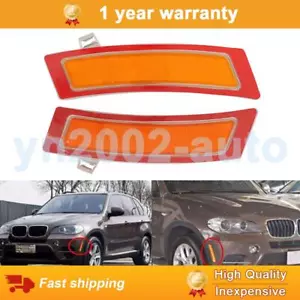 Amber Lens Front Bumper Side Marker Reflector Lamps For BMW E70 X5 LCI xDrive35i - Bild 1 von 5