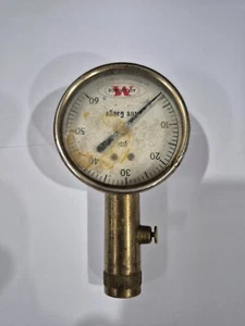 VINTAGE 60psi PRECISION TIRE GAUGE METER M ACCU-GAUGE USA - Picture 1 of 3