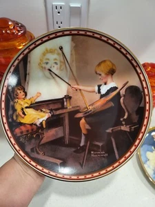 Mind of Her Own Serious Business Norman Rockwell Edwin M. Knowles Plate DEALS - Picture 1 of 2