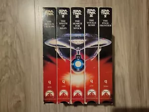 Star Trek Motion Picture 1-5 Paramount VHS Tape Lot. William Shatner. - Picture 1 of 4