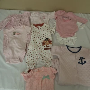 Lot Baby Girl Clothes Newborn , 3 , 6-9 , 12 Months Carter Chick Pea Circo - Picture 1 of 10