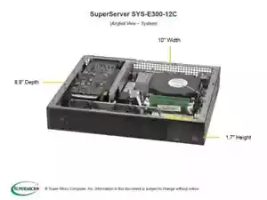 ✅*Authorized Partner* Supermicro SYS-E300-12C W/(X12SCV-LVDS) Intel 4 Core - Picture 1 of 4