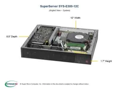 ✅*Authorized Partner* Supermicro SYS-E300-12C W/(X12SCV-LVDS) Intel 4 Core - Image 1 of 4