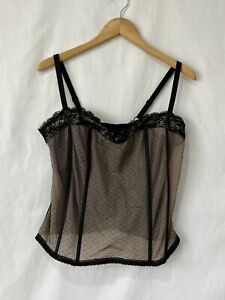 TORRID Plus Size 2 Lace Black/Nude Corset Top New With tag Lingerie